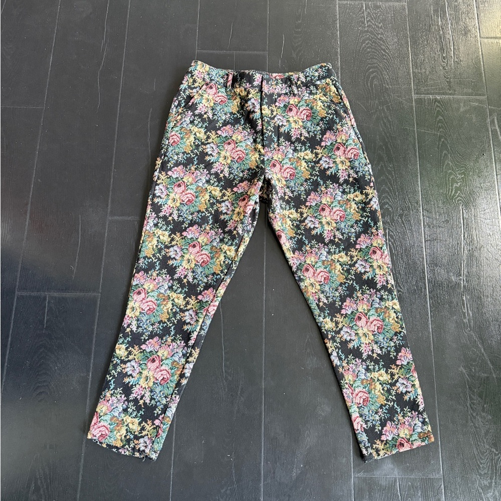 ASOS Floral Print Cropped Jeans